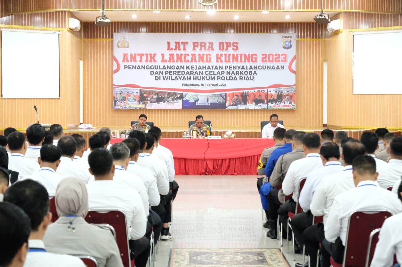 Polda Riau Gelar Latihan Pra Operasi Antik Lancang Kuning Tahun 2023